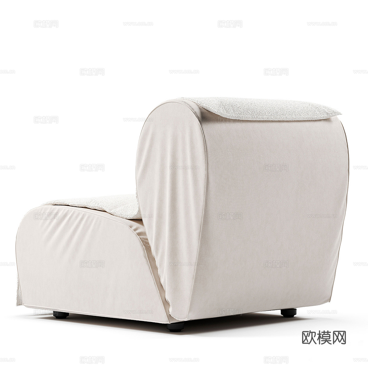 现代奶油风 Flora Flou 休闲沙发3d模型
