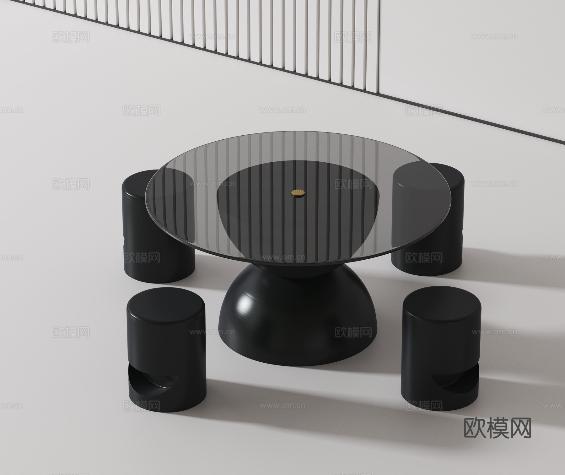 现代休闲桌椅3d模型