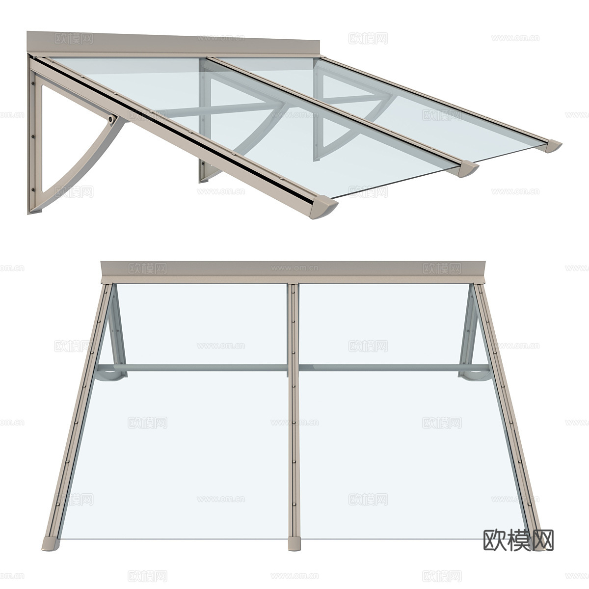 遮阳棚 简约遮阳棚 玻璃遮阳棚 户外遮阳棚 庭院遮阳棚 折叠3d模型