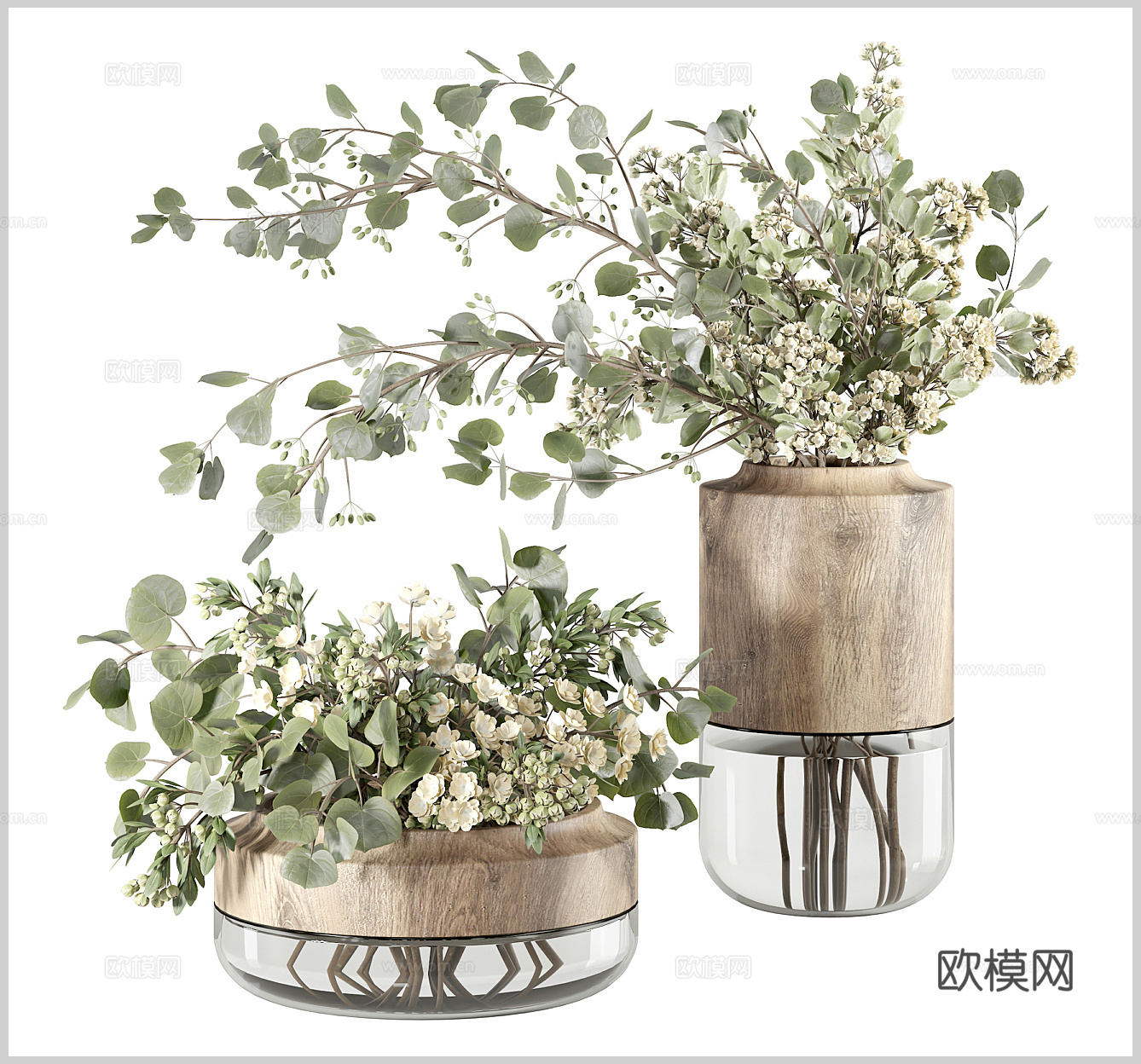 花瓶摆件 花瓶花卉 绿植摆件 绿植装饰 餐桌摆件 电视柜摆件3d模型