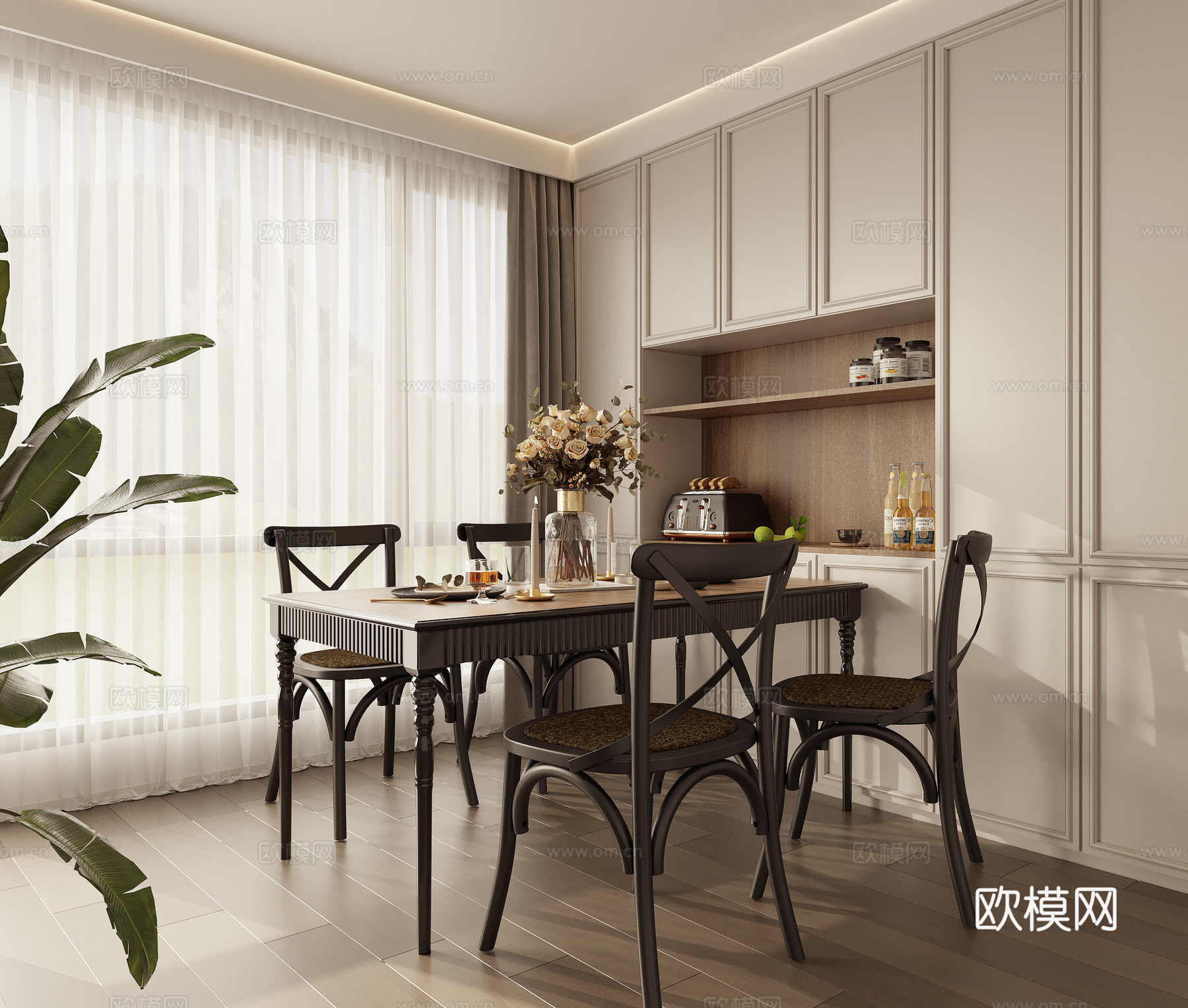 餐厅su模型下载（渲染图1）