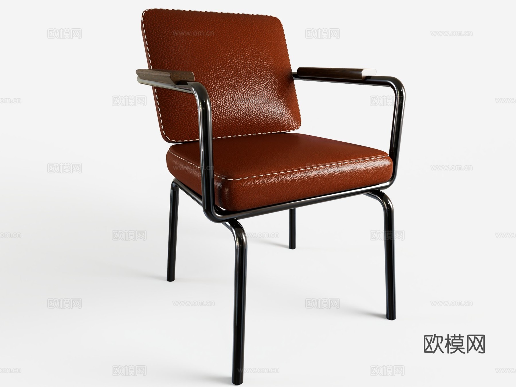 美式工业风椅子  铁艺餐椅su模型