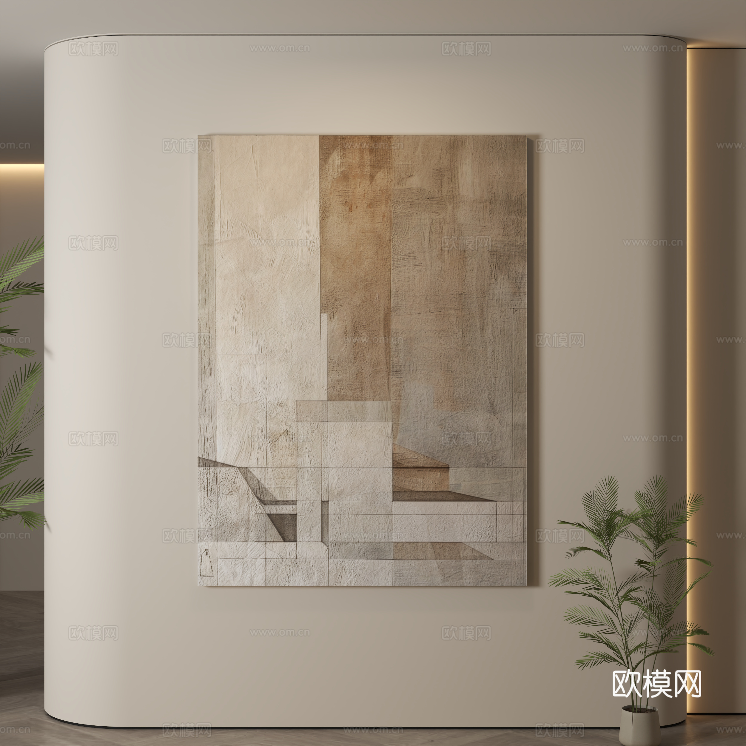 现代装饰画 装饰画 现代挂画 挂画 简约挂画3d模型