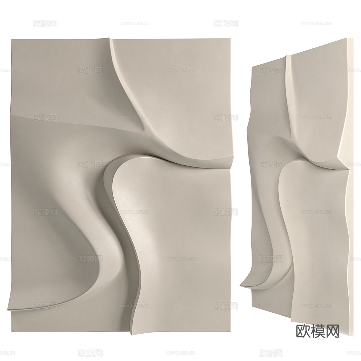 抽象现代墙艺术挂件3d模型