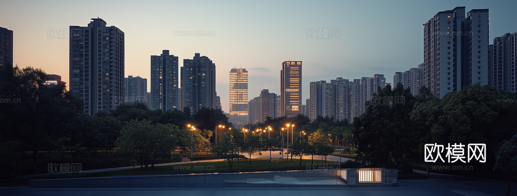 高清都市城市夜景贴图