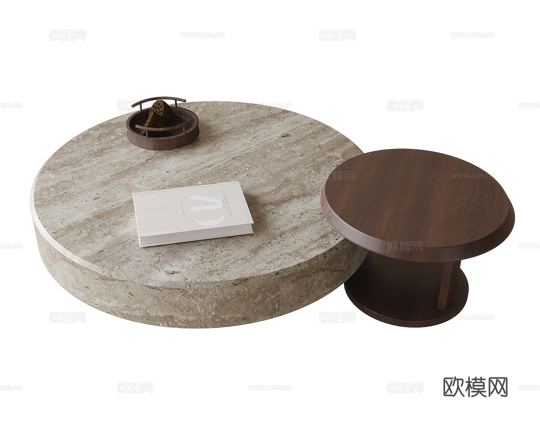 现代茶几 圆形茶几3d模型