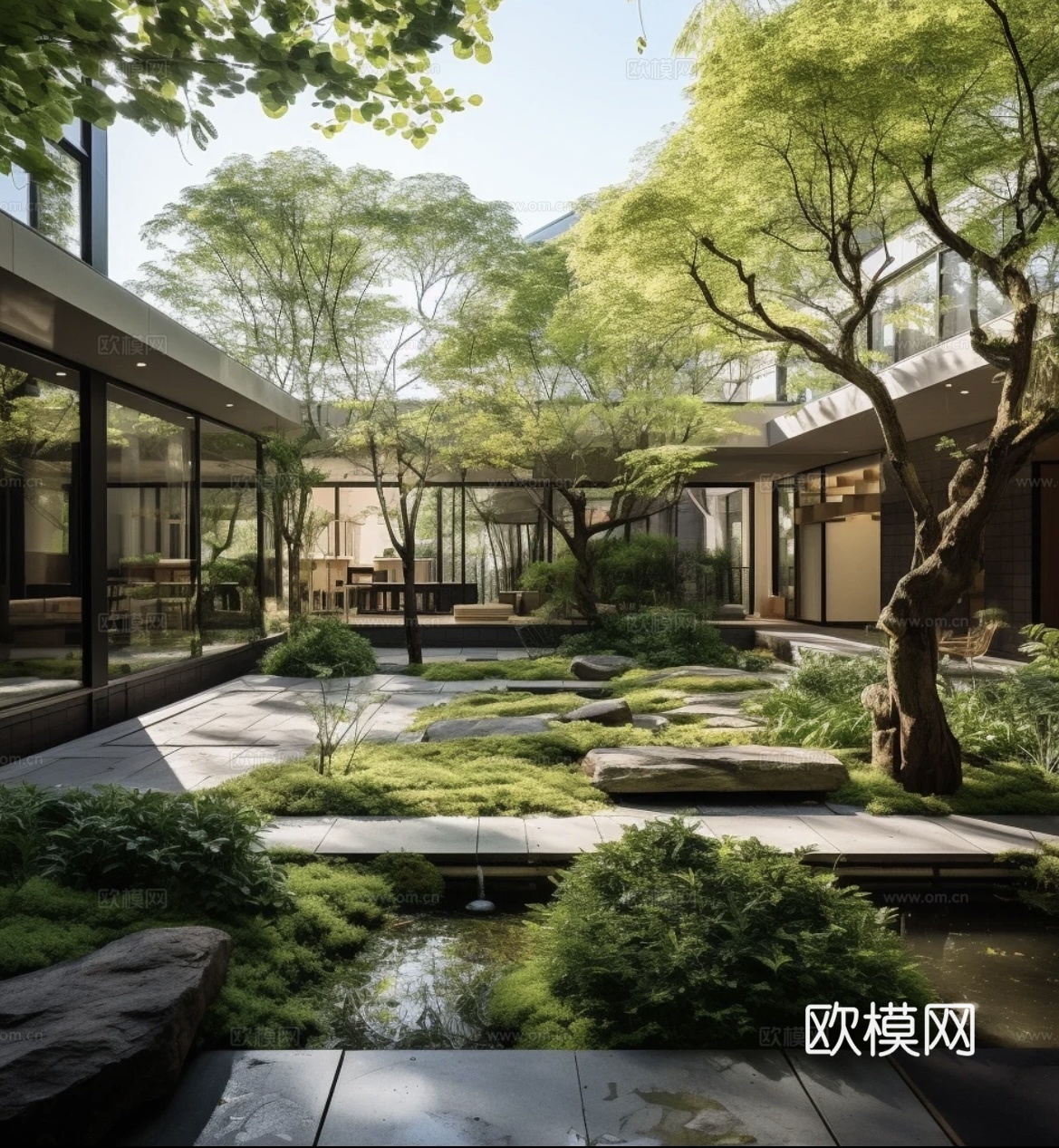 中式园林庭院景观