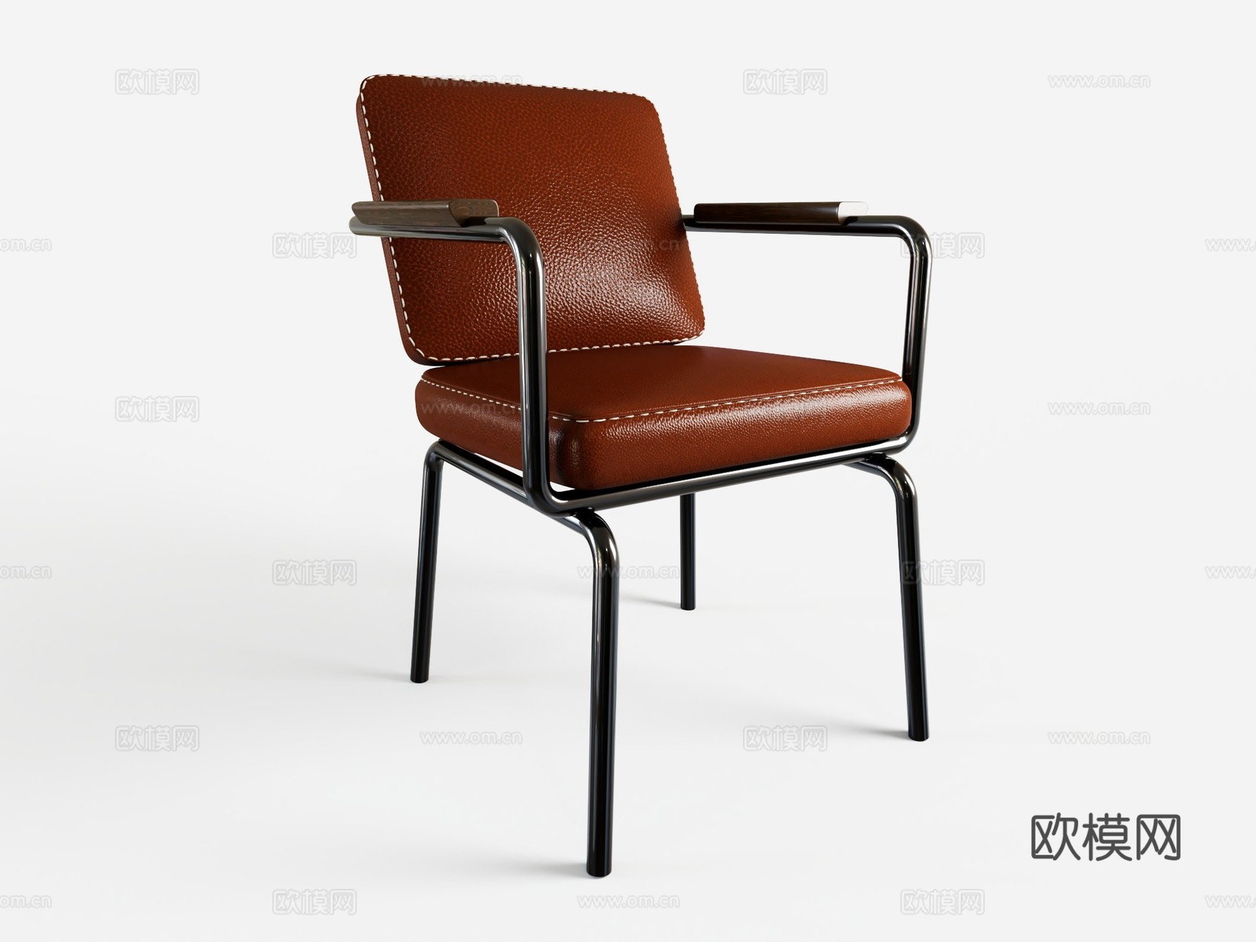 美式工业风椅子  铁艺餐椅su模型