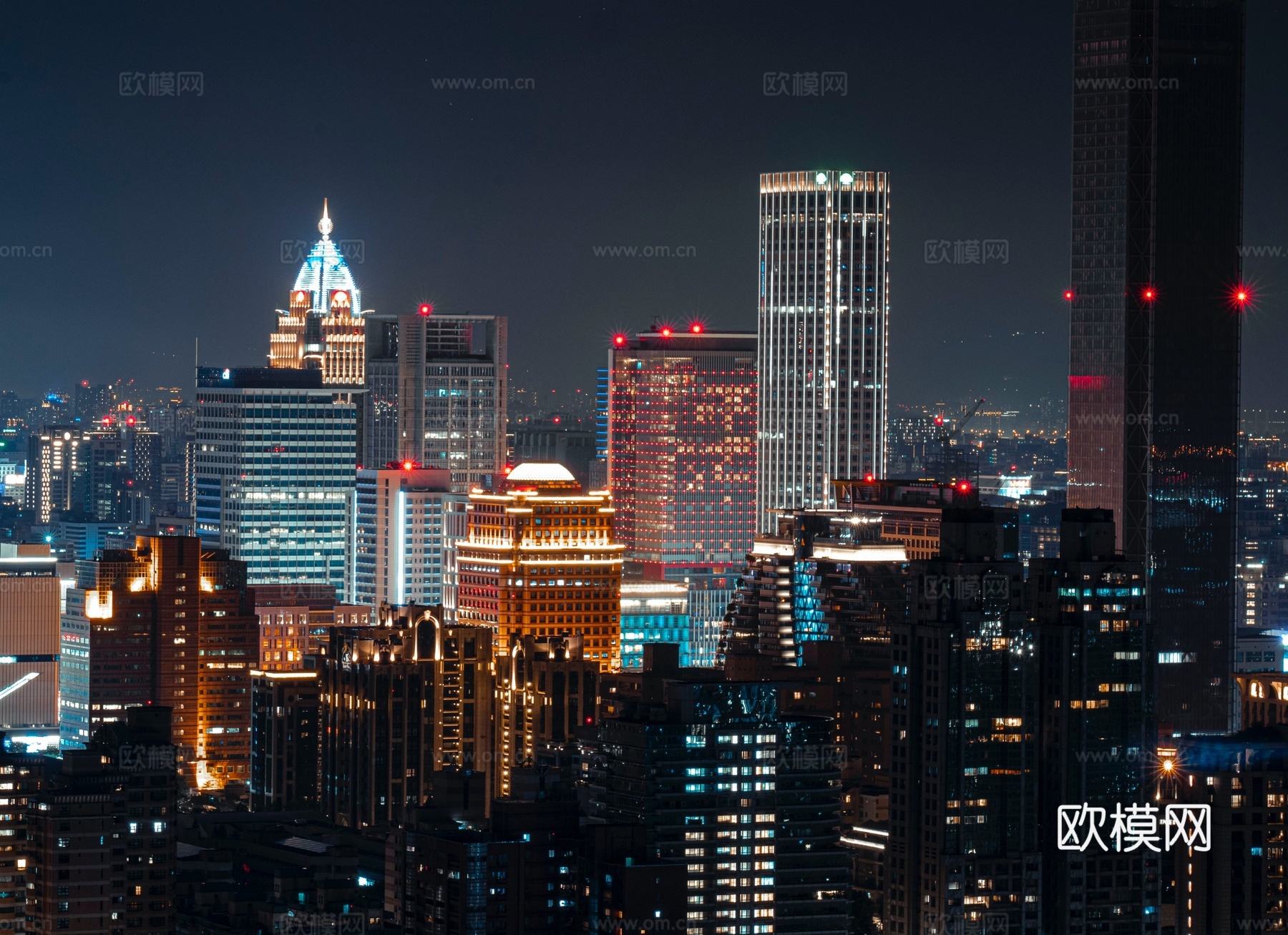 高清都市城市夜景贴图