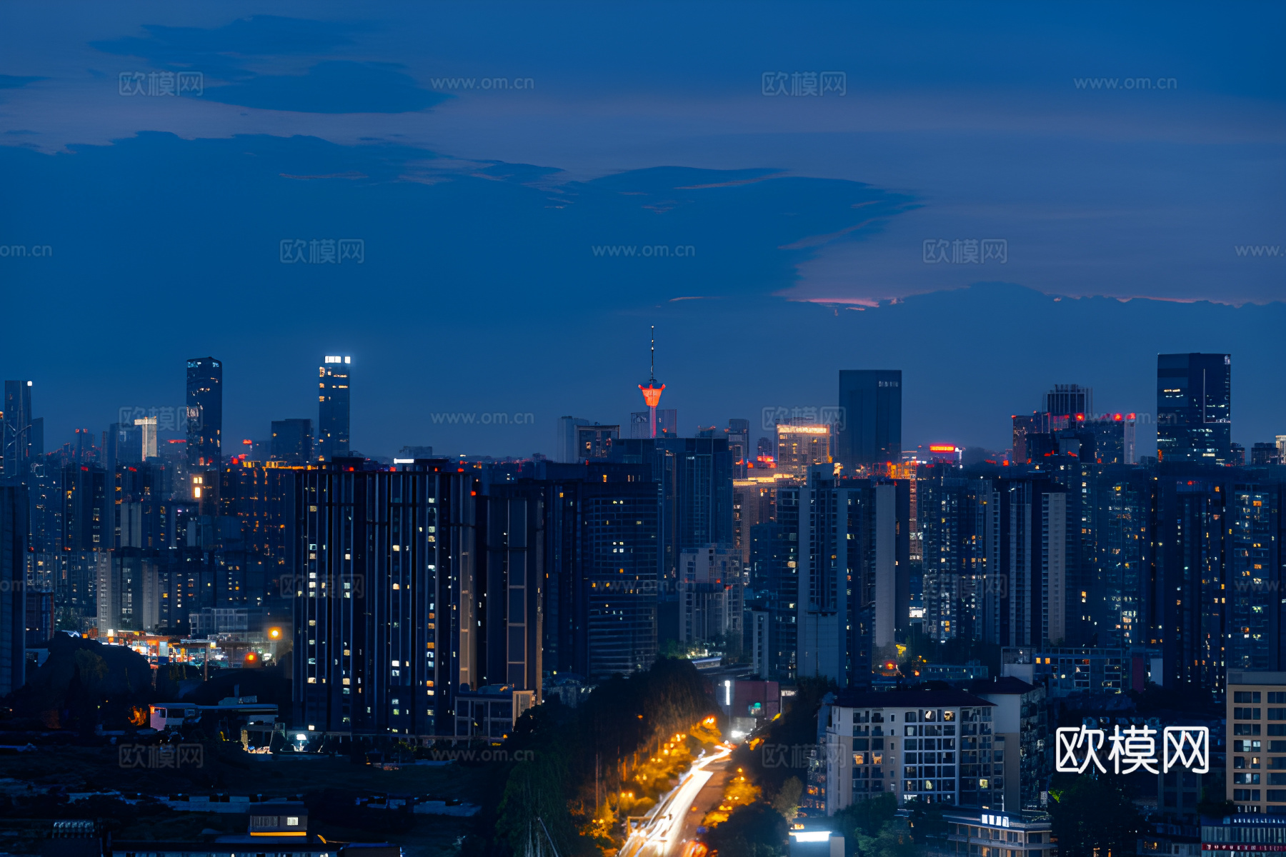 高清都市城市夜景贴图