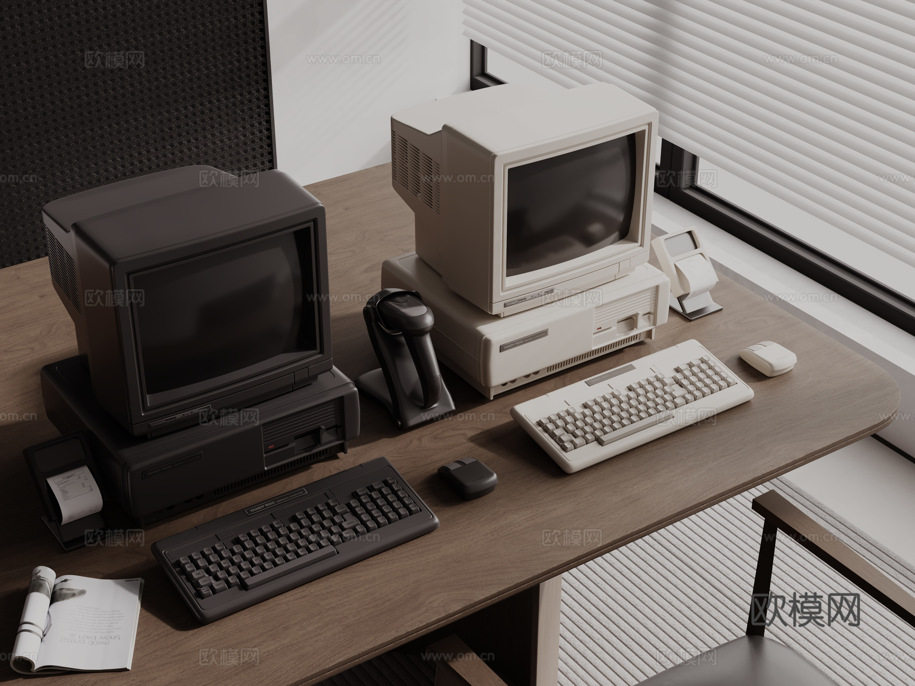 现代超市收银机su模型