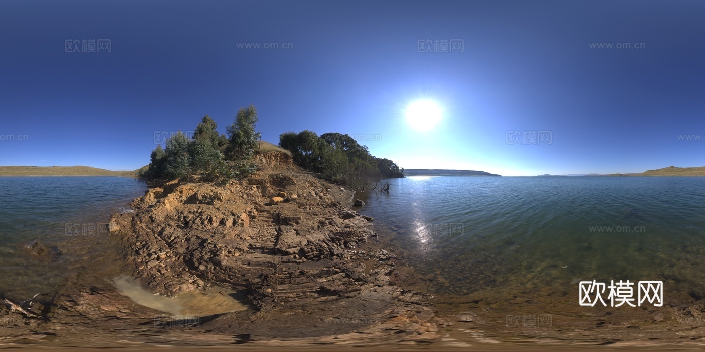 风景 水边湖景 HDR