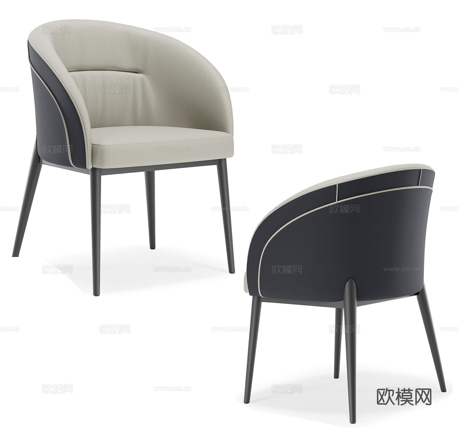 现代单椅 餐椅3d模型