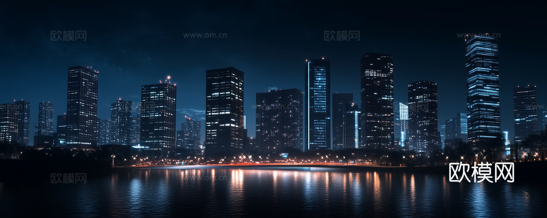 高清都市城市夜景贴图