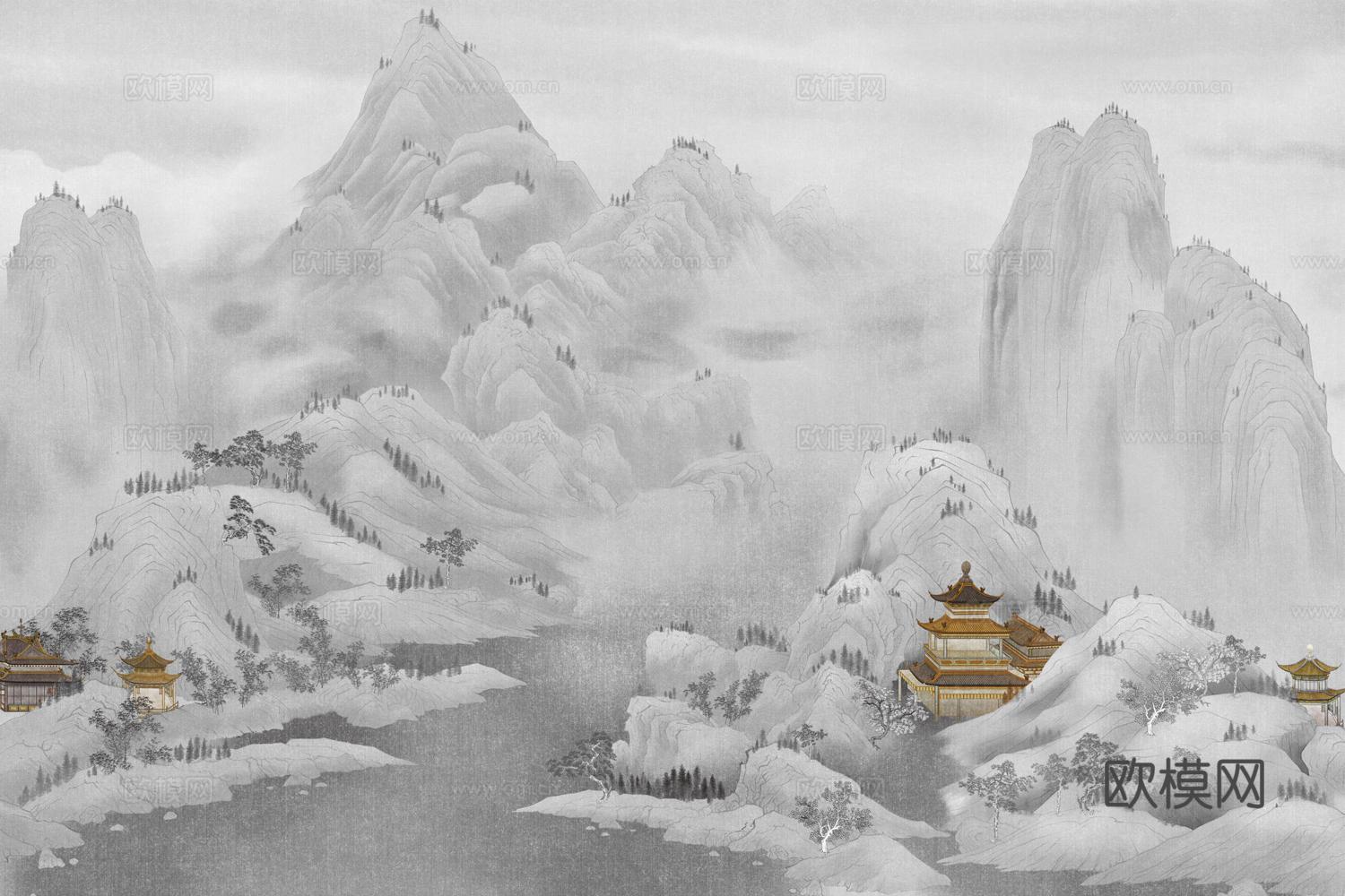 新中式水墨字画装饰画