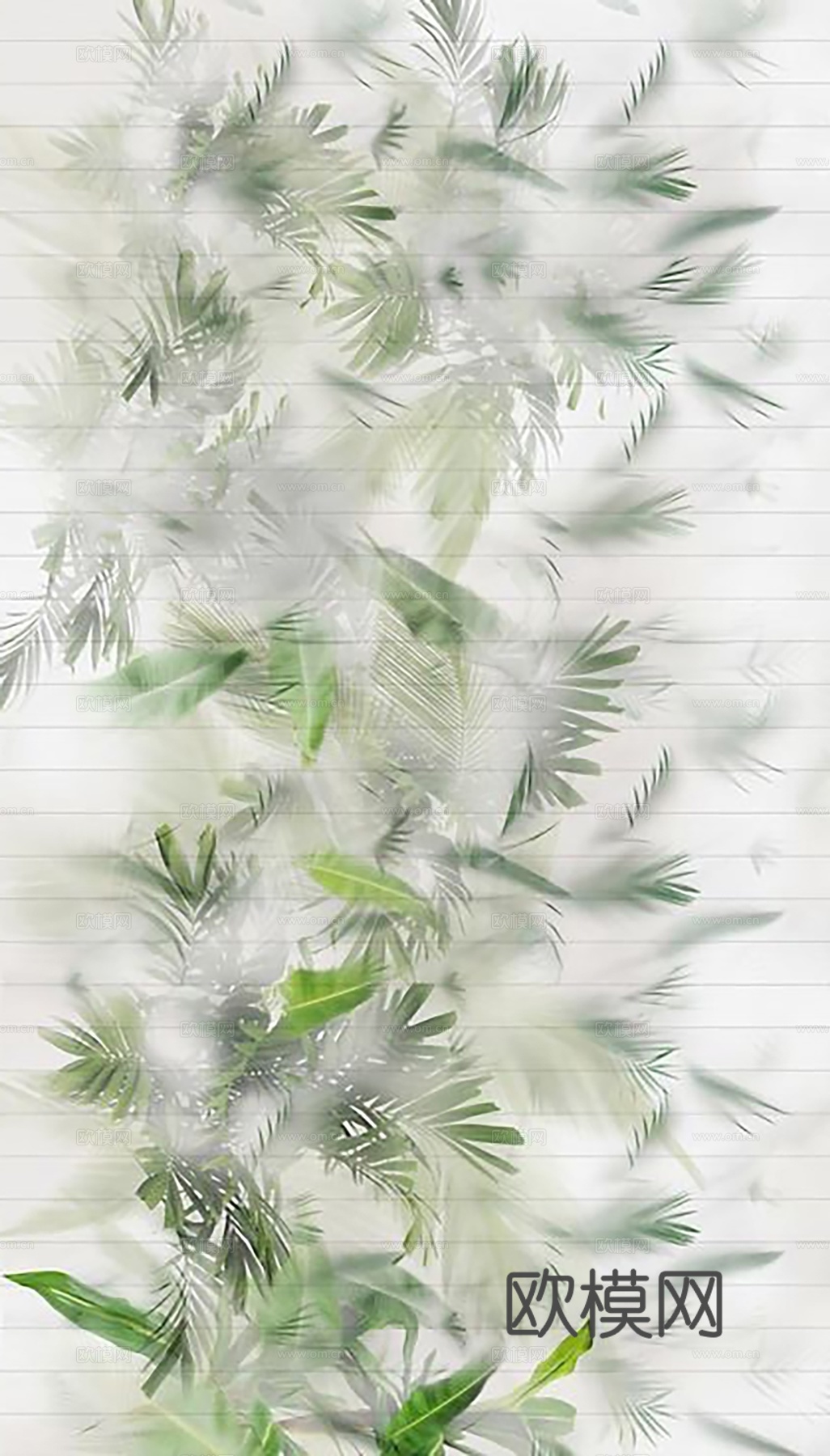植物艺术磨砂玻璃