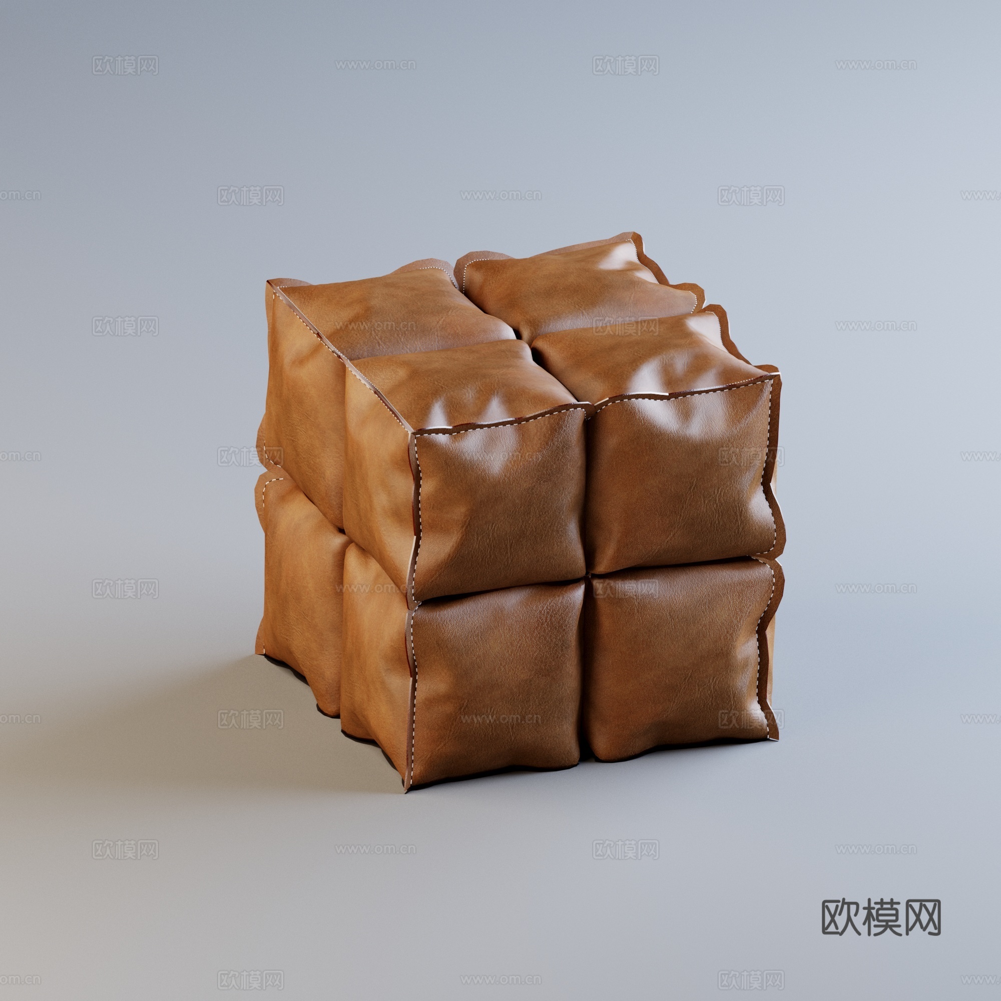 现代沙发凳3d模型