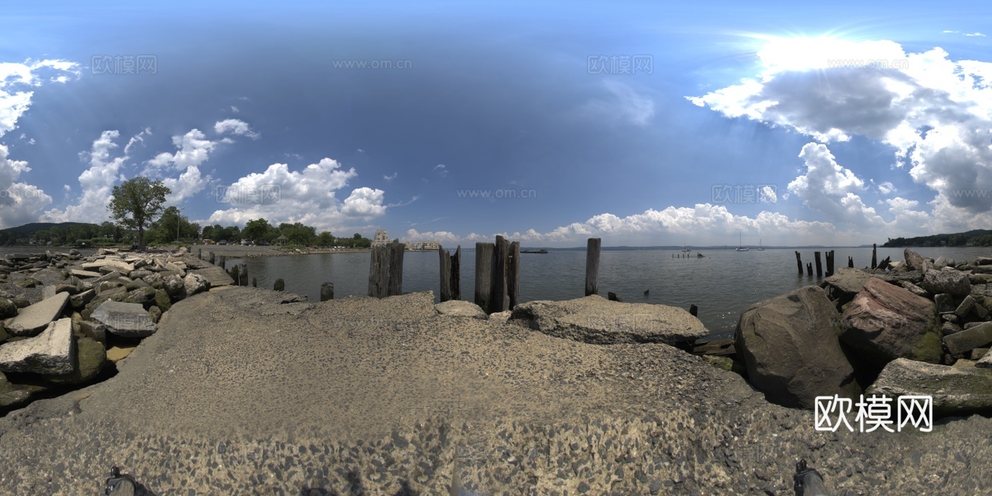 风景 水边湖景 hdr