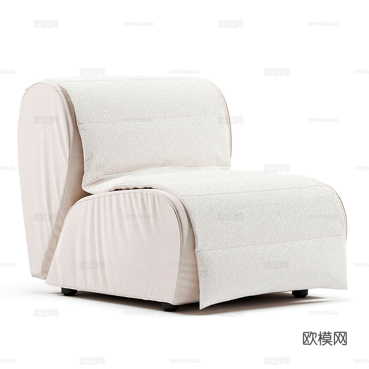 现代奶油风 Flora Flou 休闲沙发3d模型