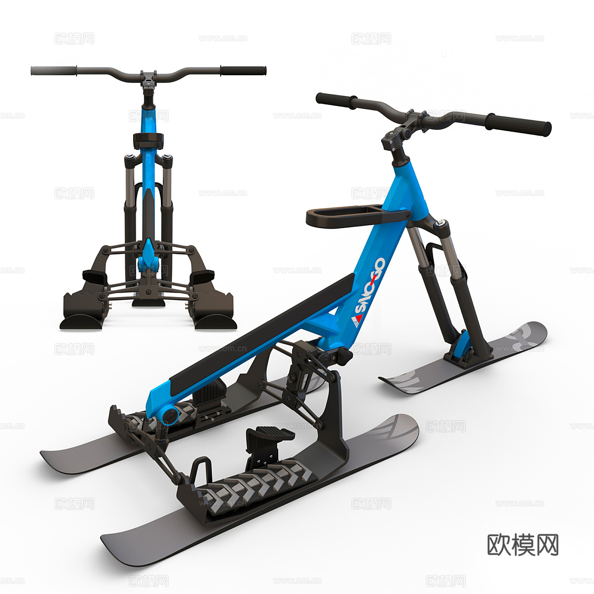 雪地自行车3d模型
