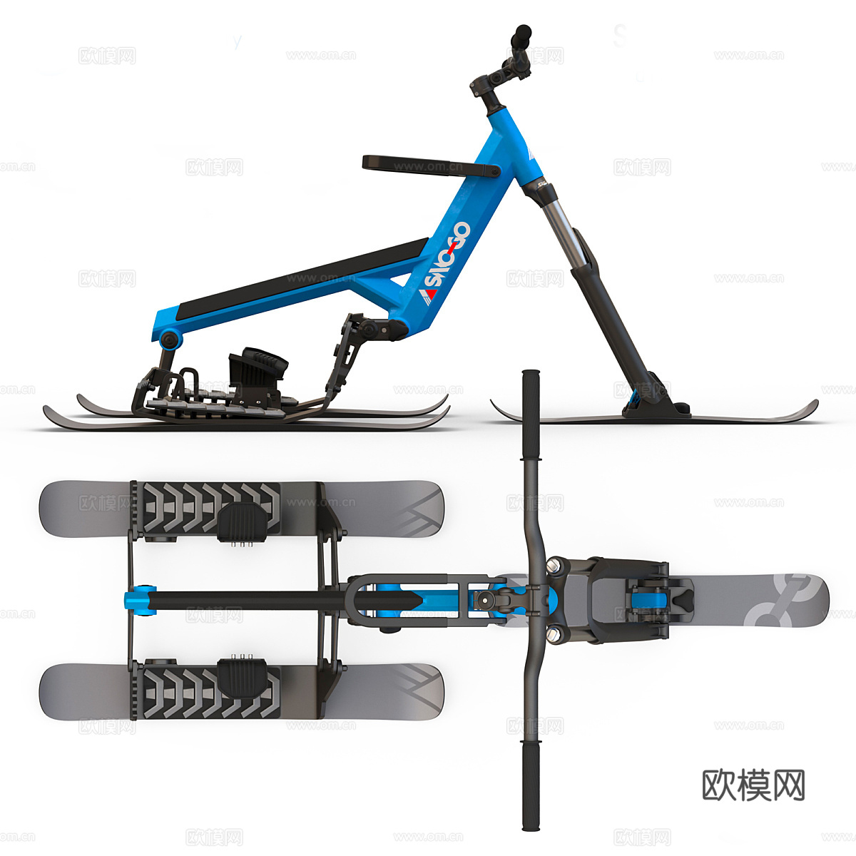 雪地自行车3d模型