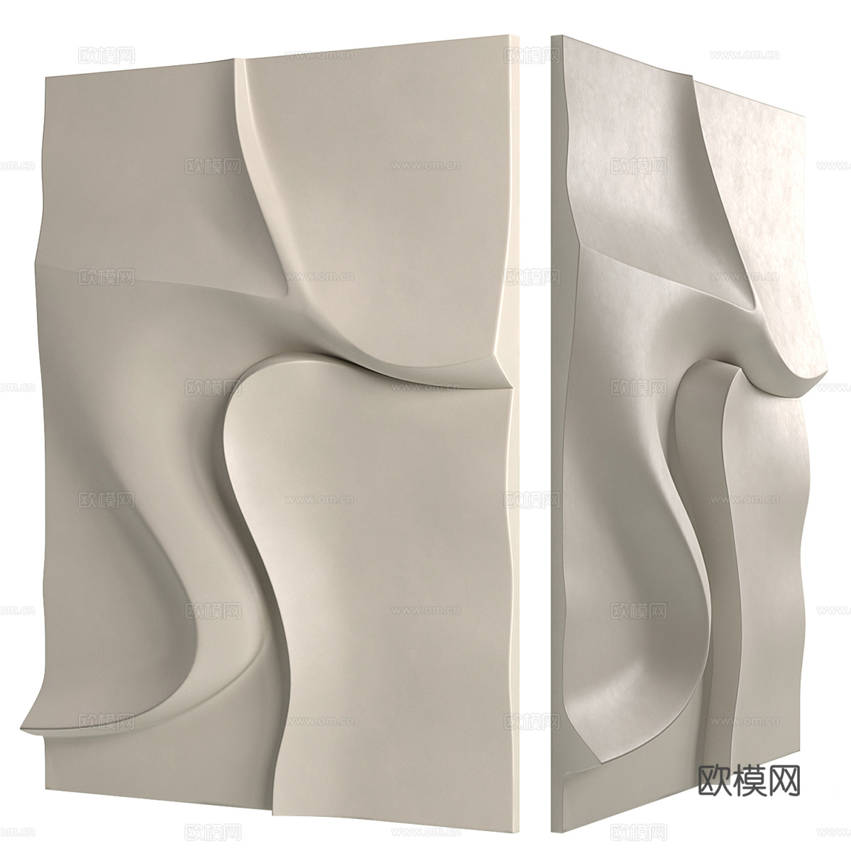 抽象现代墙艺术挂件3d模型