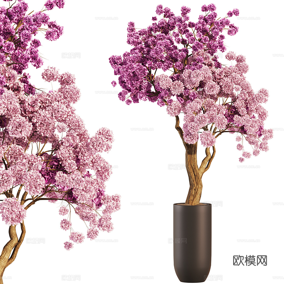 新中式绿植盆栽3d模型