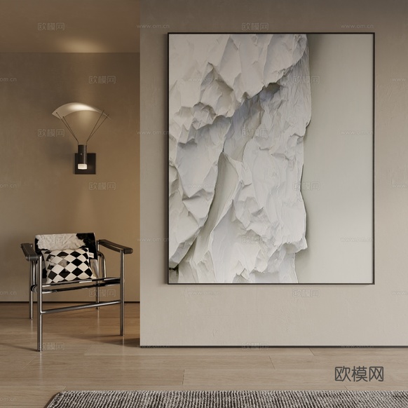 现代装饰画3d模型下载