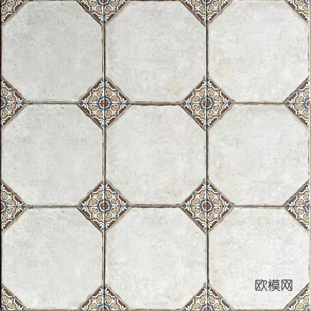复古风小花砖