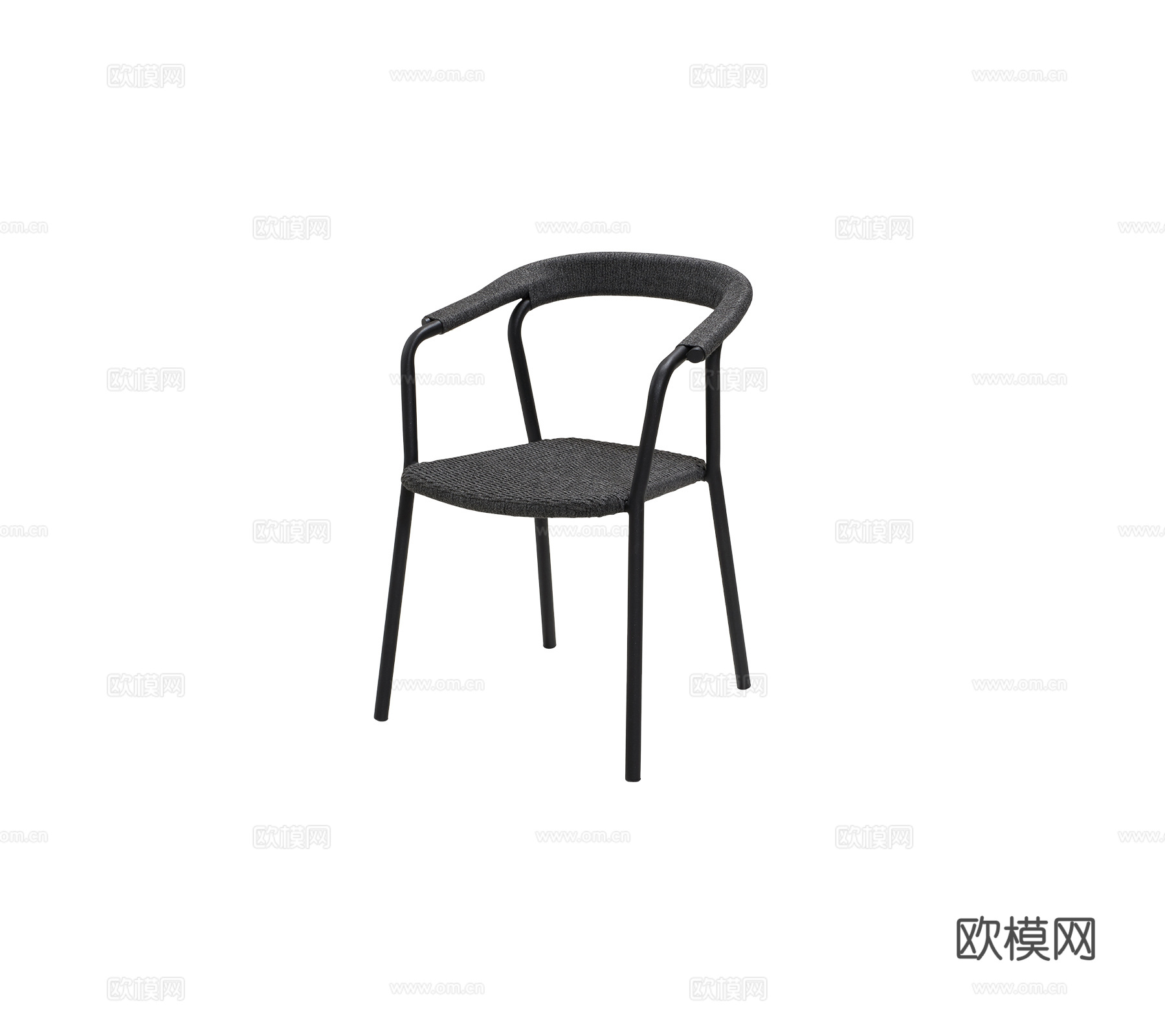 现代户外椅 单人椅 金属椅 餐椅 休闲椅组合3d模型