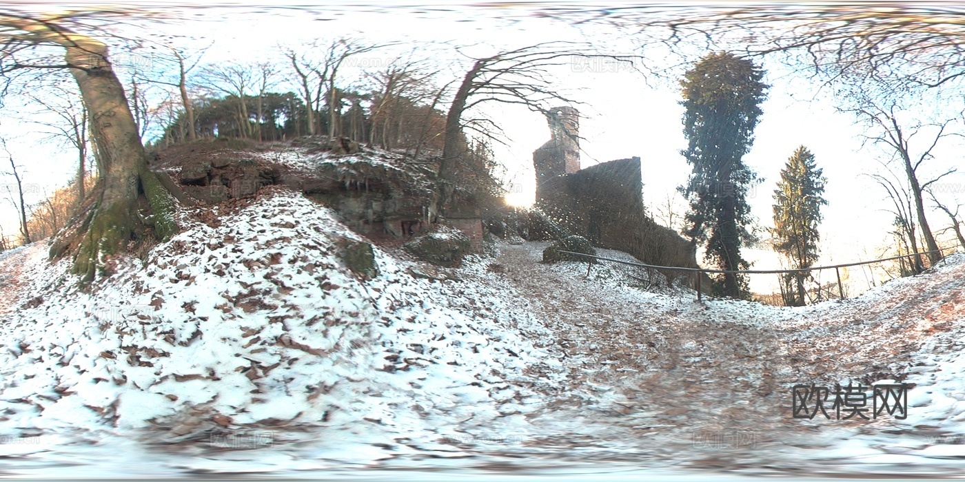 雪景 天空外景 HDR