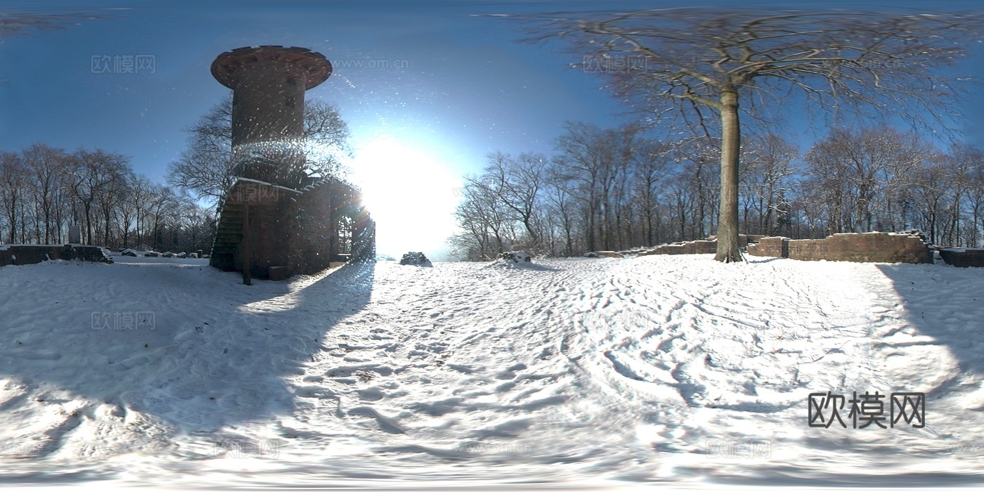 雪景 天空外景 HDR