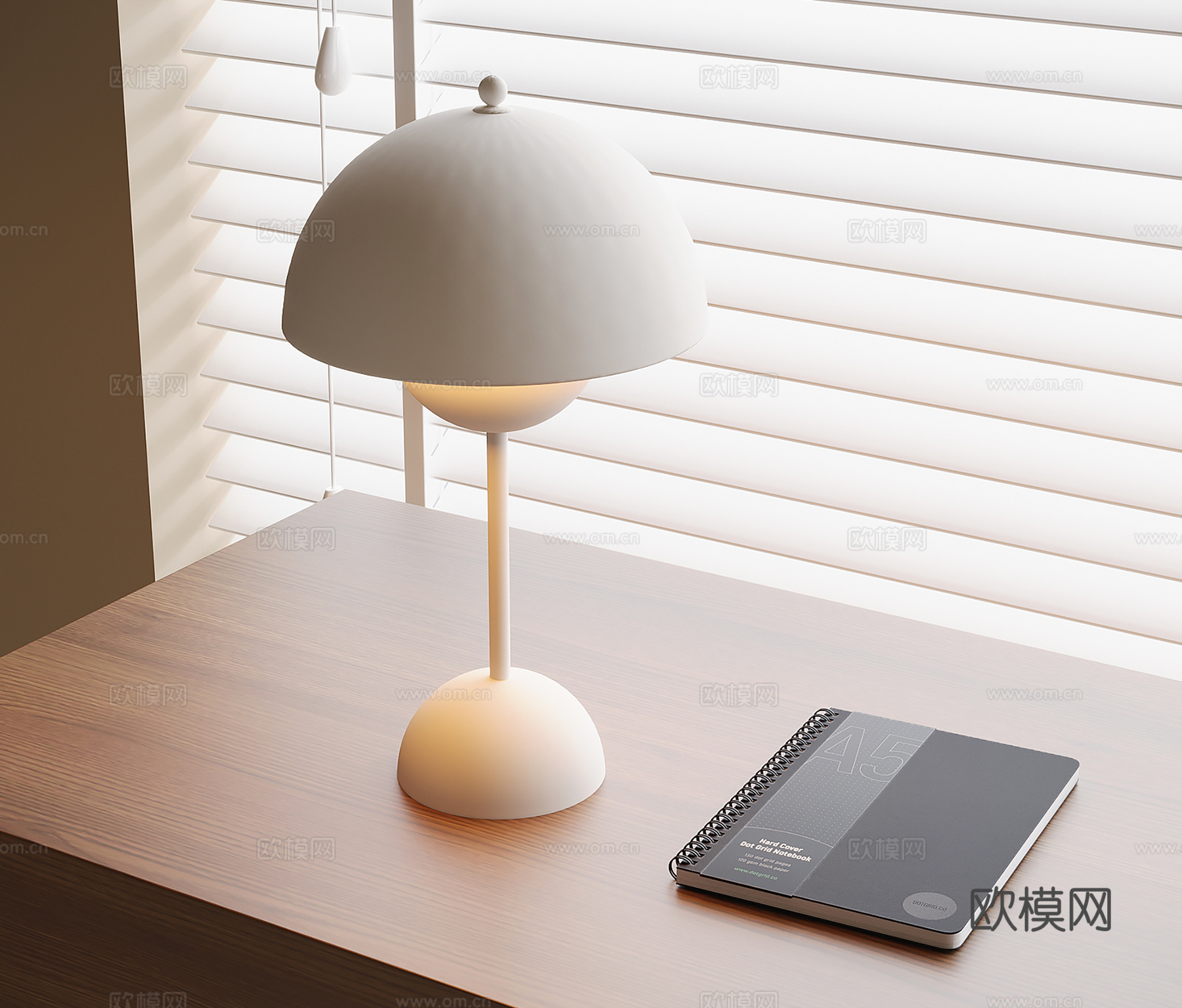 现代台灯 笔记本su模型下载（渲染图1）