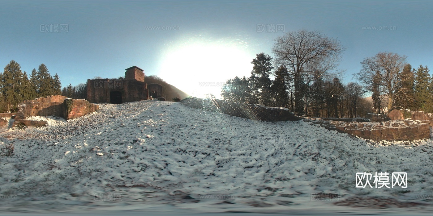 雪景 天空外景 HDR