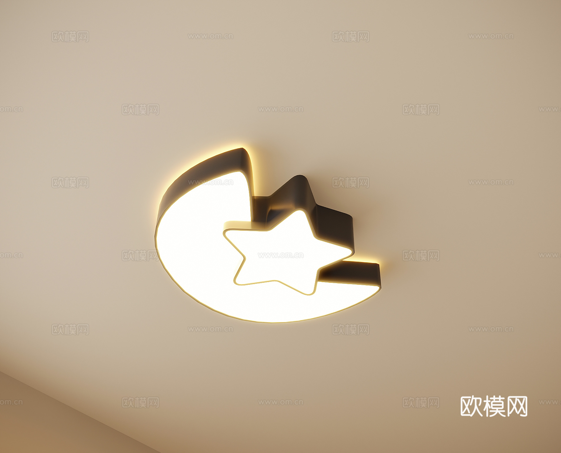 现代儿童吸顶灯3d模型