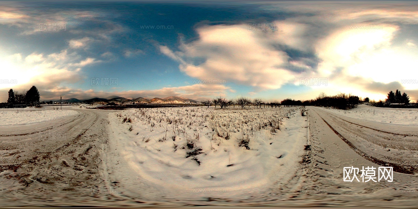 雪景 天空外景 HDR