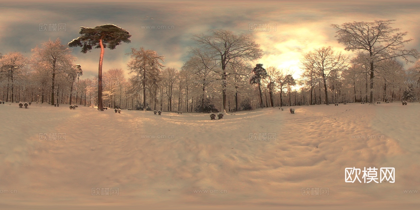雪景 天空外景 HDR