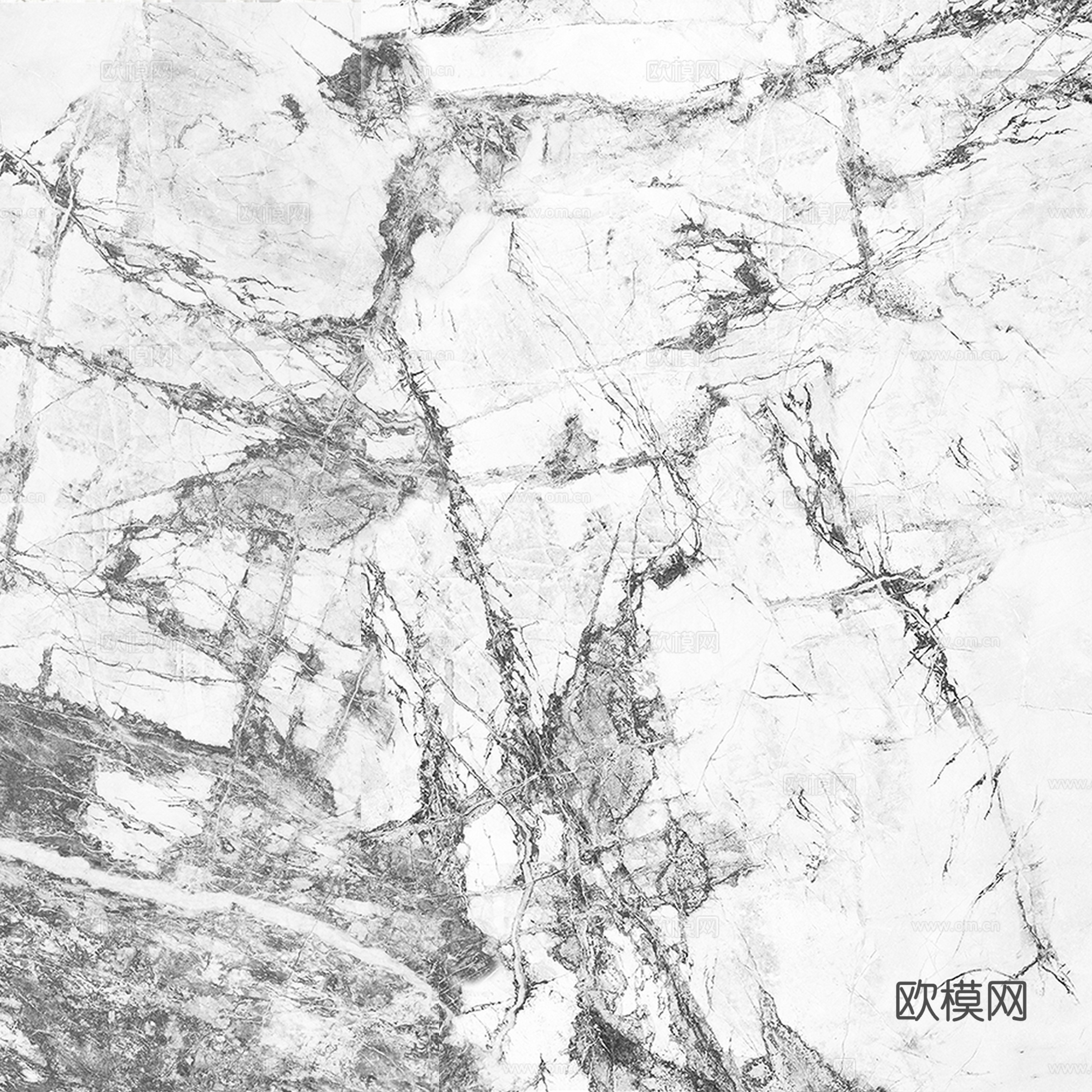 大理石 黑白纹理 爵士白