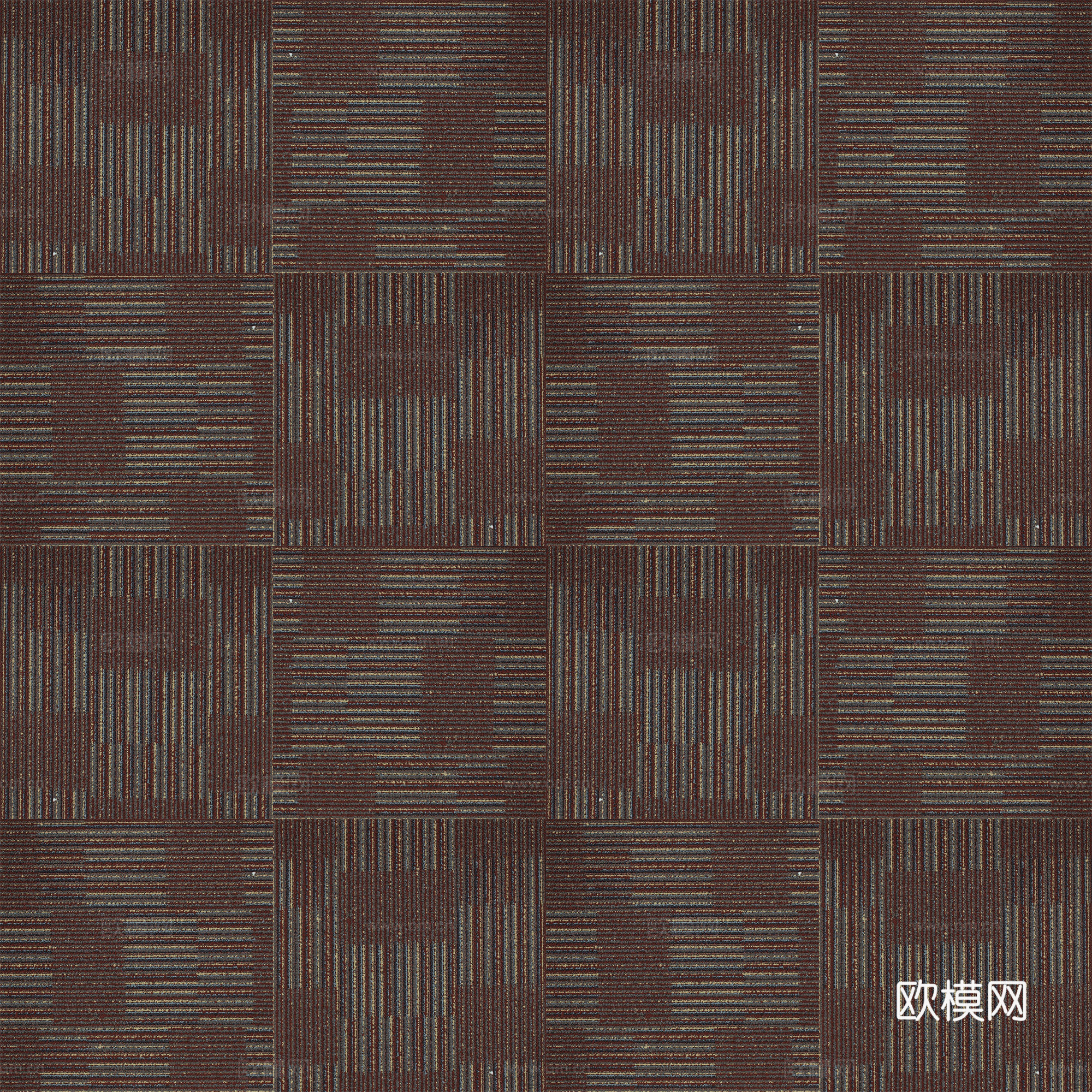 无缝红棕色地毯 条纹地毯 办公酒店地毯