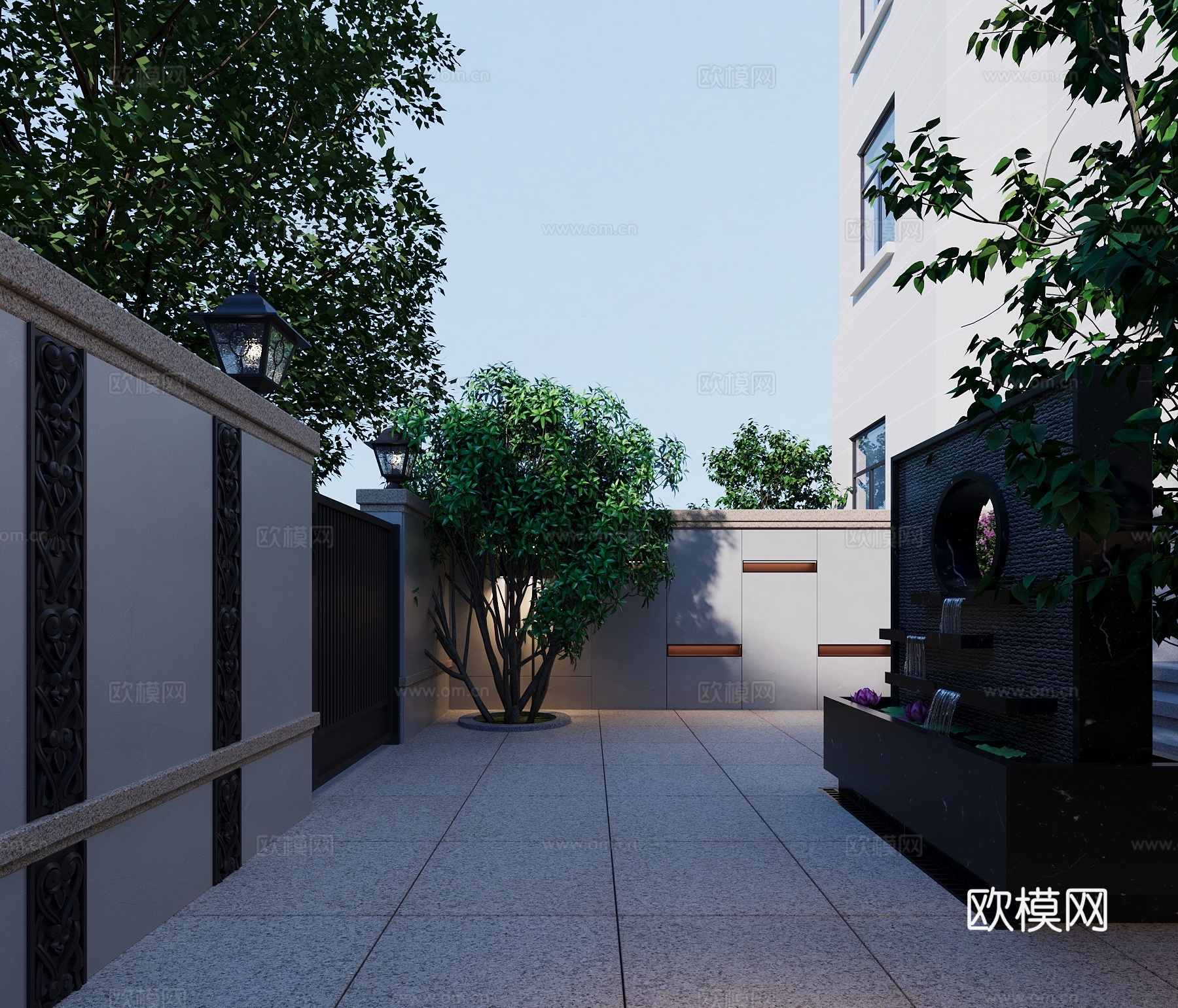 小区庭院3d模型