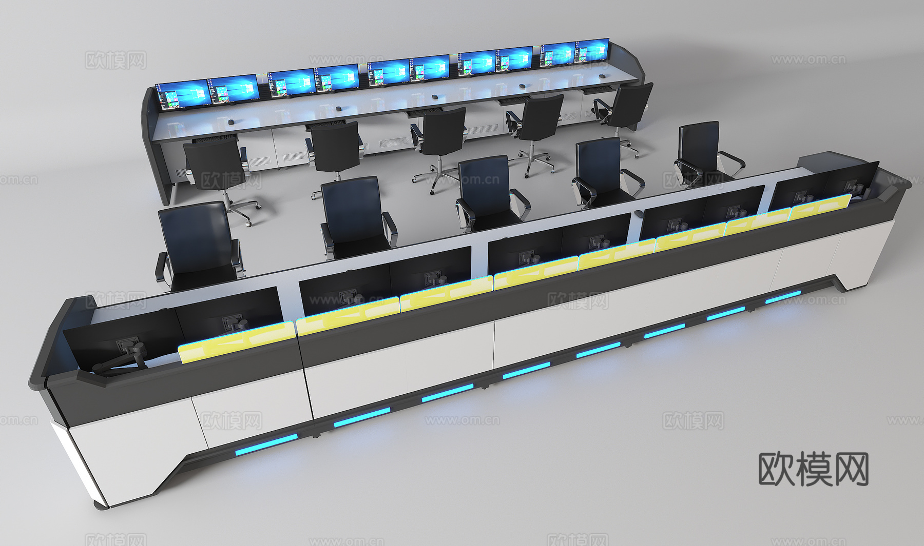控制台 控制桌 指挥台3d模型