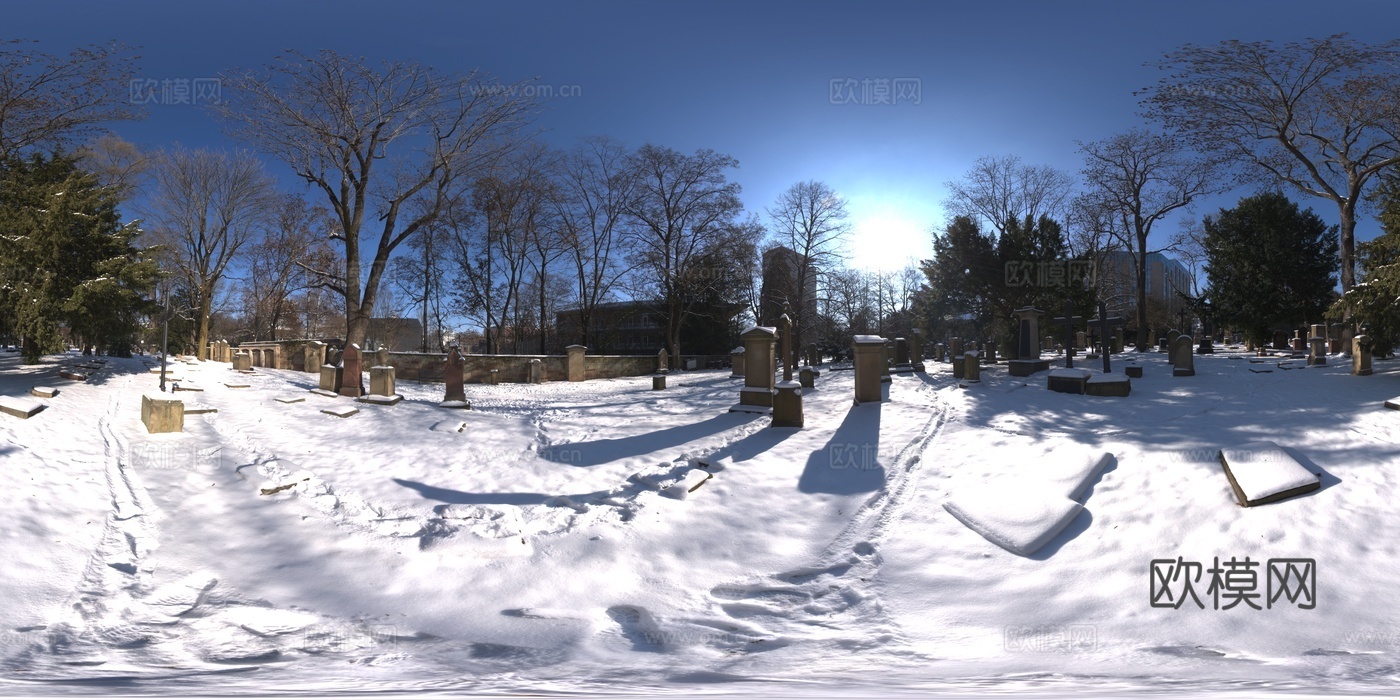 HDR 雪地 雪景