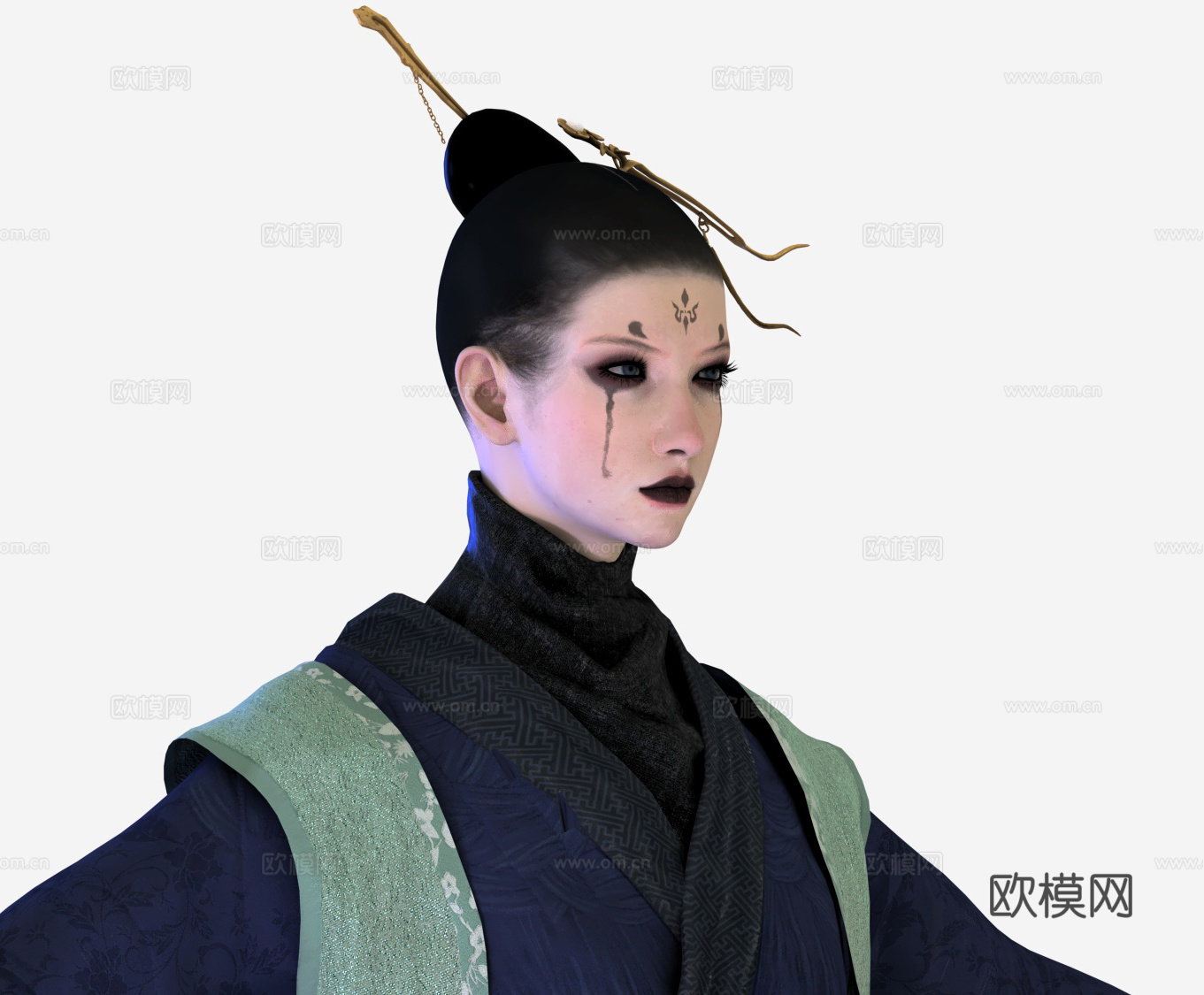黑神话悟空角色 四妹 蜘蛛精 美女游戏角色 女人su模型