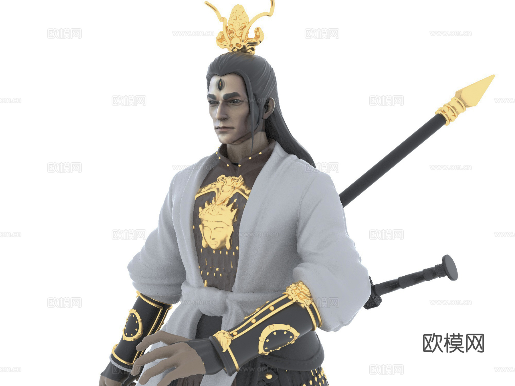 黑神话悟空 二郎神 杨戬 游戏人物 男性神仙su模型