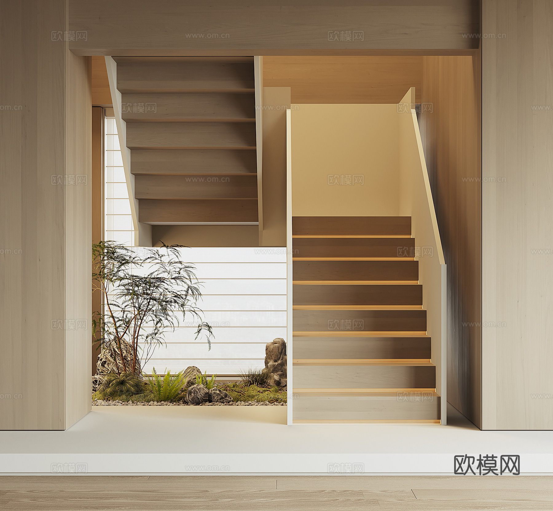 现代家居楼梯3d模型下载