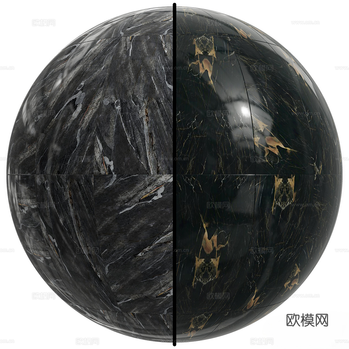 现代灰色大理石瓷砖 黑色大理石地砖 深色大理石 地砖3d模型