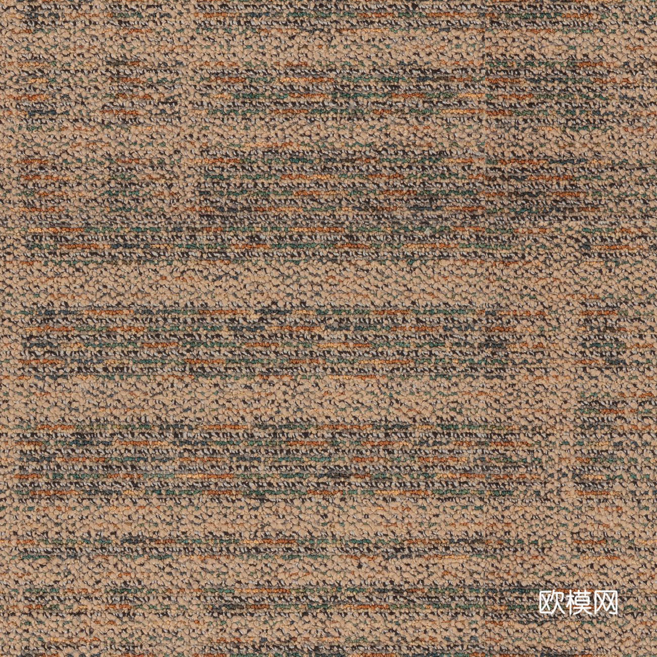 无缝暖棕现代美式绒毛地毯 无缝复古轻奢满铺地毯