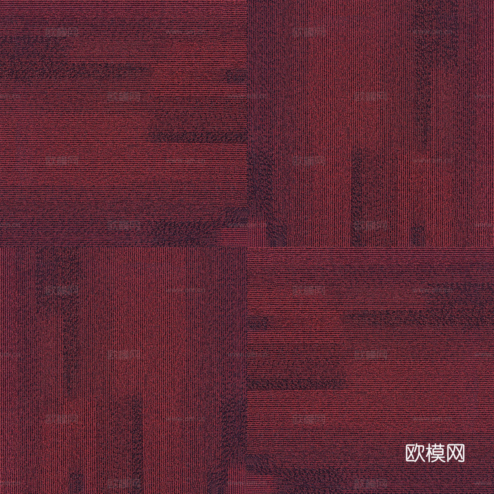 无缝红色拼块地毯