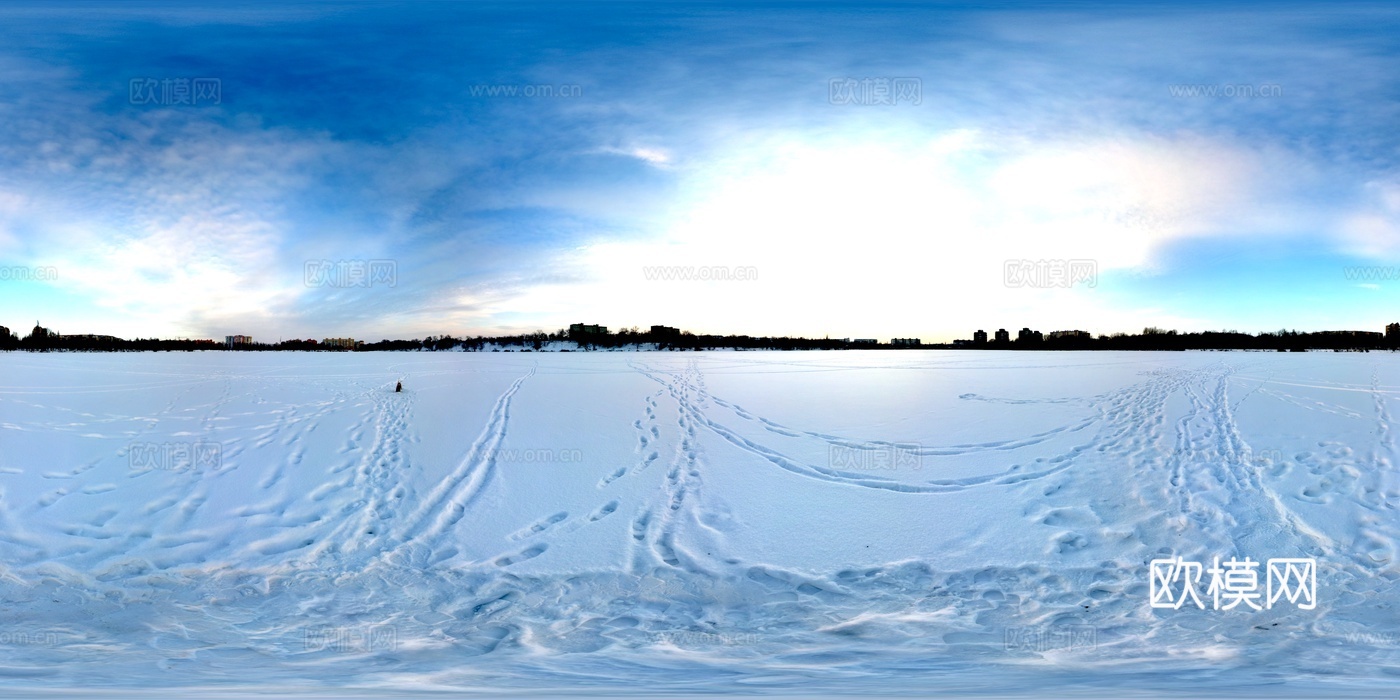 HDR 雪地 雪景