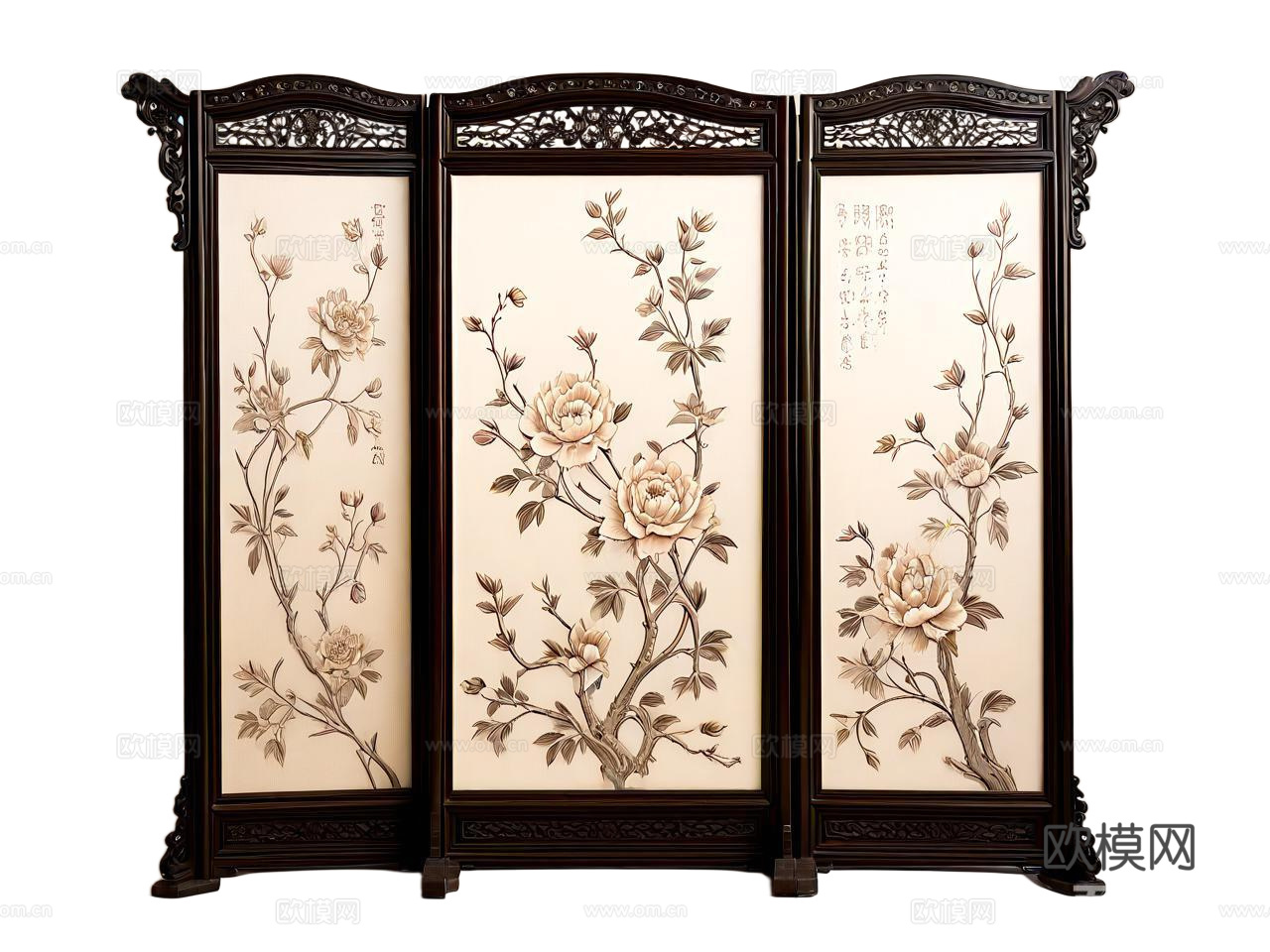 中式屏风隔断下载